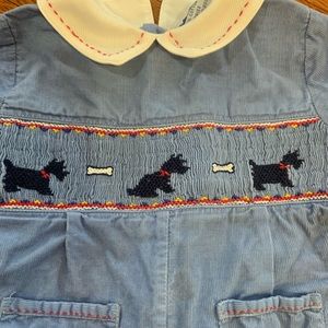 Carriage Boutique smocked boys romper